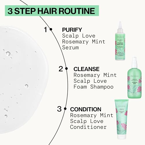 Pacifica Serum and Scalp Scrub Set – Rosemary Mint Scalp Love with Witch Hazel for Detox and Dry Itchy Scalp Relief, Vegan & Cruelty-Free, 2 oz & 4 oz (Set of 2) - style: Serum & Detox