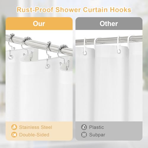 MitoVilla 3 in 1 Stall Half Size Blue Marble Shower Curtain Set-36 W x 72 H, Modern Ripple Shower Curtain and Waterproof Fabric PEVA Liner Set with Stainless Steel Hooks - color: 3 in 1 - Blue, size: 36"W x 72"L (Pack of 1)