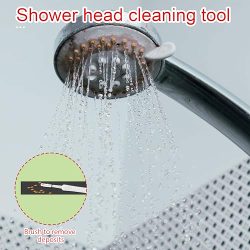 80pcs Shower Head & Nozzle Cleaning Tools, Including 30 Cleaning Brushes & 50 Shower Hole Brushes, Practical Unclogger Picks for Small Holes, Sink Gaps, and Showerhead Cleaner (Red, White)