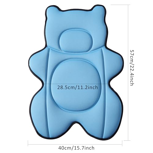 Infant Baby Bath Cushion,Fits Inside Most Baby Bathtubs, Breathable Soft Baby Bath Support Seat,Baby Bath Pad Bath Pillow for Bathtub,Newborn Bath Mat with 4 Suction Cups (Blue) - color: Blue