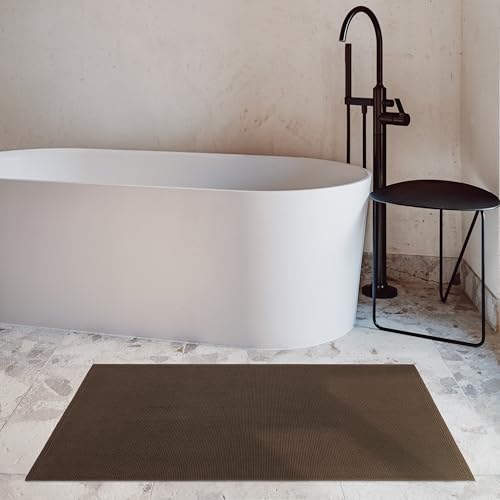 Cotton Paradise 100% Cotton Turkish Bathmat Rug, Soft Absorbent Quick Dry Non Slip, 17x24 Bathmat Rug, Chocolate Brown - color: Chocolate Brown, size: 1 PC 17x24"