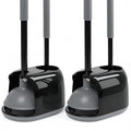 Toilet Bowl Brush and Plunger Set with Toilet Cleaner Brushes and Heavy Duty Plunger Long Handle for Essential Bathroom Scrubber Cleaning
