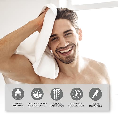 Long Bristle Large Square Silicon Shampoo Brush Head Scalp Massager Scrubber for Men and Women for Hair Growth Dandruff (Grey) - color: Grey