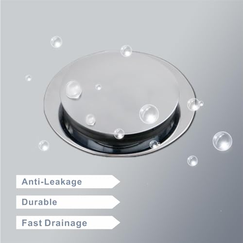 Chrome Plated Universal Tub Dain Stopper, Hidrop Pop Up Bath Drain Tip Toe Bathtub Drain Stopper,Conversion Kit Assembly, Replaces Lift and Turn, Tip-Toe and Trip Lever drains for Tub, EZ Install - color: Chrome
