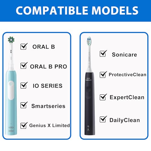 Toothbrush Travel Case for Oral B/Oral-B Pro 1000 1500 5000 7000 & Philips Sonicare 4100 1100 5300 5100 6100/iO Electric Toothbrush, Hard Protective Storage Bag (Dazzling gold) - color: Dazzling gold