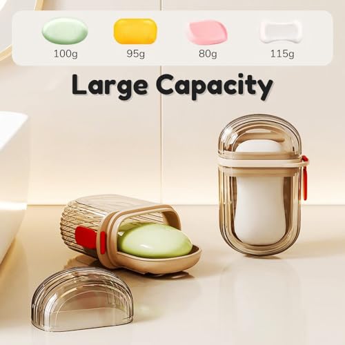 Travel Soap Case,2024 New Portable Soap Container with Lid,Travel Soap Container for Traveling Leak Proof,Portable Bar Soap Case for Shower Bath Bathroom Household Supplies (Soap Case*2) - color: Soap Case*2