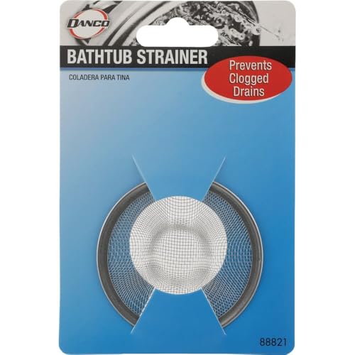 Danco 88821 2-3/4-Inch Tub Mesh Strainer, Stainless Steel, Silver - size: 2-3/4-Inch, style: Tub Strainer (1 Pack)