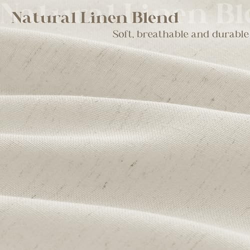 Oatmeal Linen Shower Curtain for Bathroom Water Repellent 36x72 Inch | Stall, Neutral Boho, Flax Linen Drapes, Cabin, Earth Tone Greyish Grey Beige, Bath Decor Drapes, with Hooks, 36 x 72 Inch - color: Linen, size: 36"W x 72"L (Pack of 1)