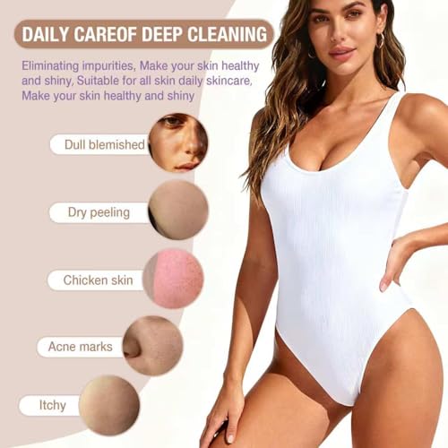 African Net Sponge Extra Long 3 Pieces, Loofah Back Scrubber for Shower, Exfoliating Washcloth & Body Scrubber, 39.37" L x 12.99" W Bath Sponge (Blue, Pink, Purple) - color: Blue,pink, Purple