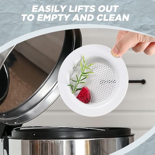 Retisee 2 Pcs Sink Strainer Stainless Steel Kitchen Sink Drain Strainer Basket Cover Mesh Hair Food Catcher, Large Wide Rim of 4.4 Diameter(Porcelain White) - color: Porcelain White