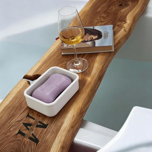 Silicone Travel Soap Case, Leak-Proof Soap Container with Drain Pad, White | Silicone Soap Holder, Travel Soap Case, Leak-Proof Soap Box, Removable Drain Tray, Portable Soap Container, Gym & Camping Use - color: Off White