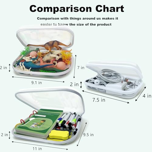 Clear Hard Shell Zipper Case,6PCS Transparent Clear Zipper Pouches,Hard Side Plastic Case Set,Portable Travel Storage Organizer Bins - color: 6pcs-M