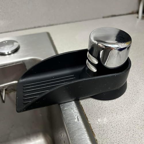 Air Gap Cover Water Ramp Silicone Splash Guard (Black) - color: Black