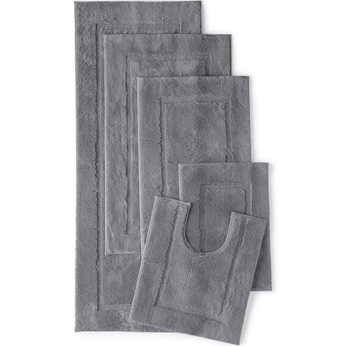 Lands' End Non Skid Bath Rug Rich Steel 20" x 33" - color: Rich Steel, size: 1'8" x 2'9" (Rectangular)