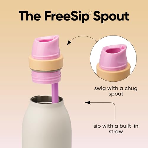 Owala FreeSip Twist Insulated Stainless Steel Water Bottle with Straw for Sports and Travel, BPA-Free, 24-oz, Daybreak - color: Daybreak, size: 24 Ounces