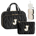YOOLIFE Hanging Toiletry Bag for Women - Large Travel Toiletry Bag Makeup Bag, Portable Toiletries Cosmetic Bag, Airplane Travel Essentials Black - J - color: Black, style: J