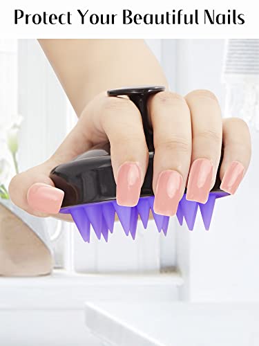 HEETA Scalp Massager Hair Growth, Soft Silicone Scalp Scrubber Shampoo Brush for Exfoliation, Dandruff Removal Head Massage Stress Relax, Wet & Dry Use for Thick Thin Curly Hair Care, Black - color: 01-black