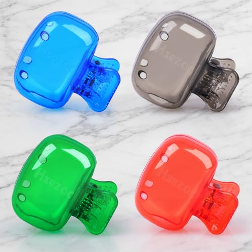 Hxezoc 4 Pack Toothbrush Covers Toothbrush Holders Toothbrush Protector Cap Brush Pod Case Protective Portable Plastic Clip for Household Travel, Camping, Bathroom, School, Business - color: Blue, Green, Grey, Red