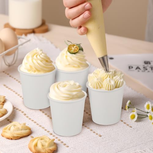 SIUQ 600 Pack 4 oz Paper Cups, Disposable Mini Bathroom Mouthwash Cups, Hot/Cold Drinking Cups, White Disposable Paper Cups for Bathroom, Home, Party, Office, Picnic, Travel - color: 600pack-4oz