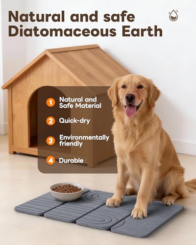 Foldable Diatomaceous Earth Bath Mat, Quick-Dry Stone Bathroom Mat, 60cm x39cm x0.9cm No Slip Absorbent Mat for Bathrooms, Households, and Kitchens