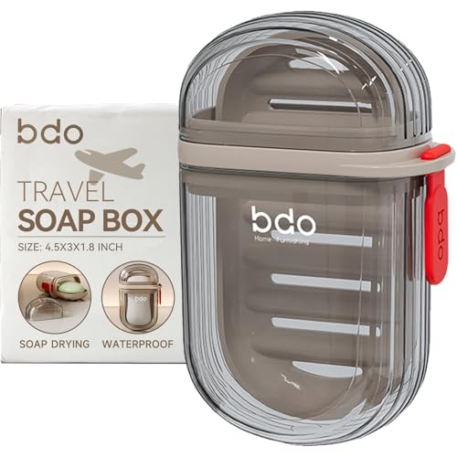 Doter Travel Soap Case, Leakproof Soap Container with Lid, Portable Bar Soap Holder for Traveling, Soap Dish for Bathroom, Shower, Gym, School, Camping, Vacation, Outdoor-Transparently - color: Transparency