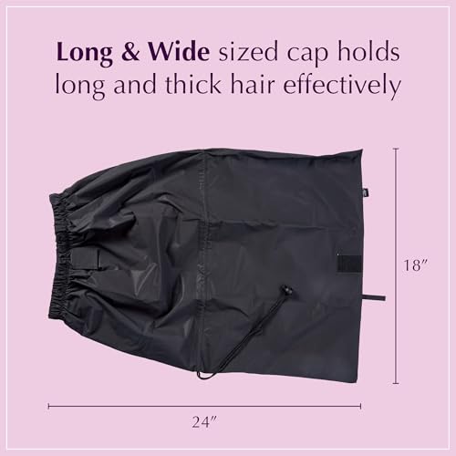 Red by Kiss Essential Super Large Waterproof Braid Shower Cap, Reusable Caps with Elastic Band - size: Braid Cap (Pack of 1)