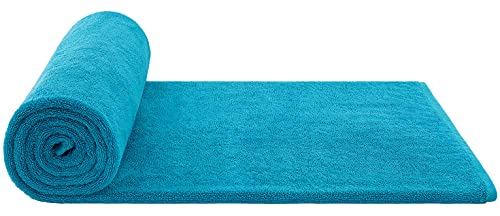 100% Cotton Oversized 40x80 Bath Sheet, Turkish Bath Towels for Bathroom Extra Large, Aqua Blue Bath Sheet - color: Aqua Blue, size: Bath Sheet 40x80"