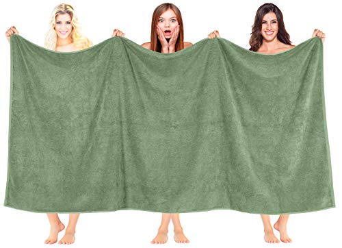 100% Cotton Oversized 40x80 Bath Sheet, Turkish Bath Towels for Bathroom Extra Large, Sage Green Bath Sheet - color: Sage Green, size: Bath Sheet 40x80"