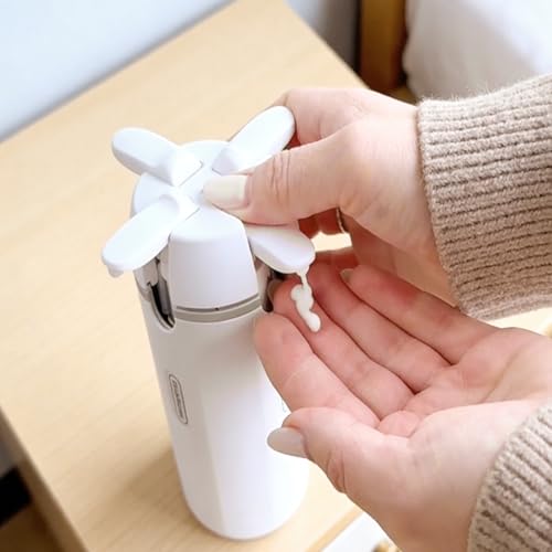 4 in 1 Travel Pump Dispenser Bottle, 30ML 4 Pack Leak-Proof Pump Containers with Measurement Scale & Label Stickers, Portable Bottles for Toiletries, Shower & Travel Use (Green)