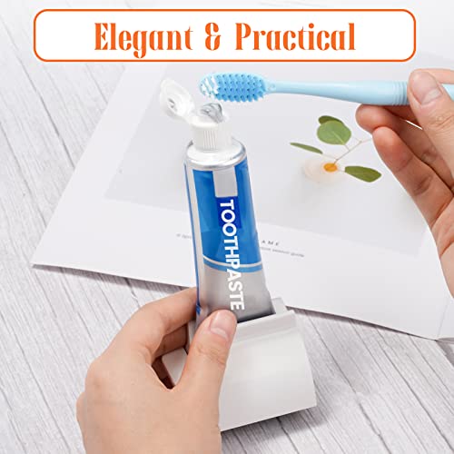 Set of 2 Rolling Tube Toothpaste Squeezer Dispenser Toothpaste Seat Holder Stand - color: Multicolor