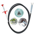 61 Inch Drain Snake Cleaner Pick Up Tool, Shower Hair Clog Remover, Sink Drain Clogs Cleaner for Sewer, Flexible Grabber Cleaning Tool for Out of Reach Place