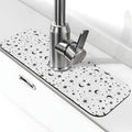 Black Moon White Stars 15" X 5.5" Kitchen Sink Splash Guard Faucet Faucet Guard Draining Mat Sink Splash Guard Faucet Kitchen Bathroom - color: Black Moon White Stars