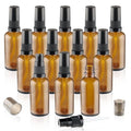 12 Pcs Amber Glass Pump Bottle Refillable Lotion Foundation Container Cosmetic Dispenser with Press Pump for Essence Lotion Travel - 30ml/1oz - size: 30 ml