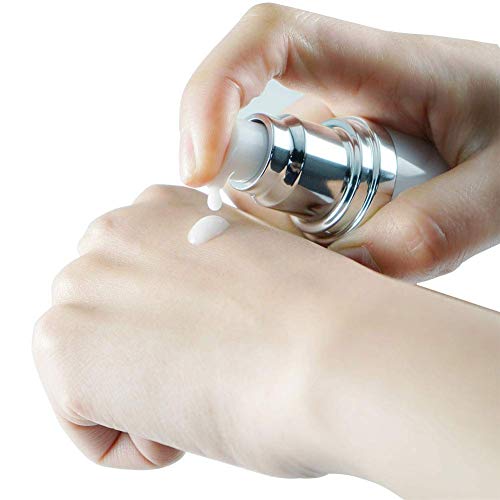 Tvoip 3Pcs/Lot 15ml 30ml 50ml Gold Pink Silver Glitter Diamond Airless Vacuum Bottles Luxury Emulsion Lotion Fragrance Perfume Spray Bottle (Silver) - color: Silver