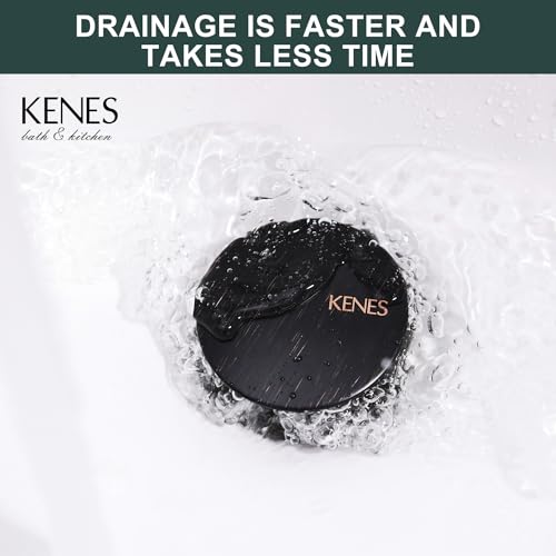 KENES Oil Rubbed Bronze Pop Up Bathroom Sink Drain with Overflow, Lavatory Bathroom Vanity Sink Drain Stopper, Sink Drain Assembly with Overflow Anti Clog Pop Up Drain - color: Oil-rubbed Bronze, size: Big Pop up Cap (With Overflow)