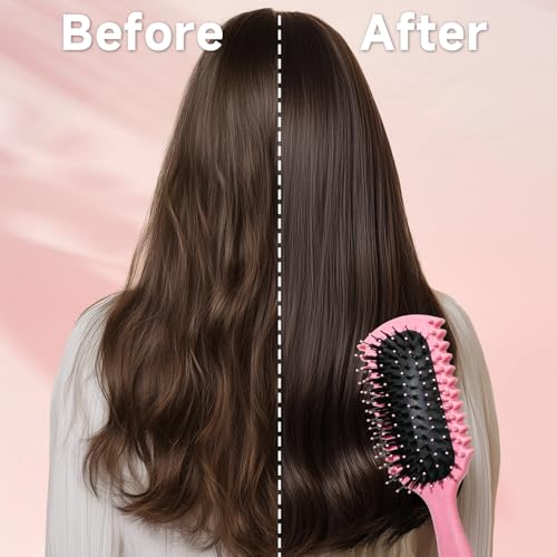 Curl Defining Brush with 3 Pcs Slick Back Hair Set Bristle Edge Control Teasing Comb, For Combing and Shaping in All Hairstyles to Reduce Pulling (Blue) - color: Blue