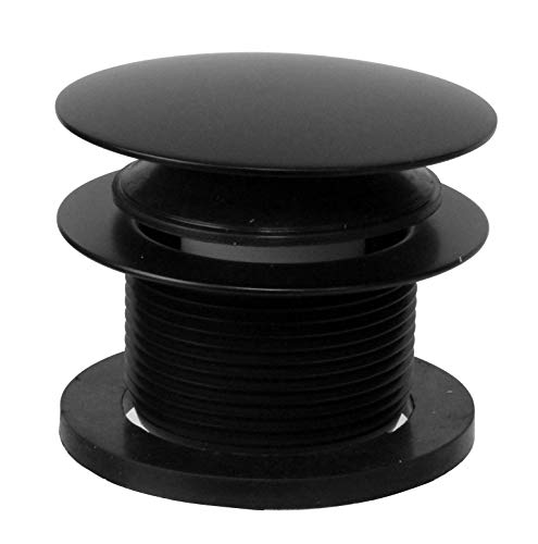 Westbrass D398RK-50-62 1-1/2" NPSM Coarse Thread Mushroom Tip-Toe Bathtub Drain Stopper with Illusionary Overflow Faceplate, Matte Black (50-Pack) - color: Matte Black, size: 50 Pack