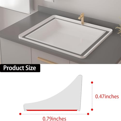 Shower Threshold Water Dam,Self Adhesive Silicone Waterproof Barrier Bathroom and Kitchen Shower Water Stopper Guard for Dry And Wet Separation Caulk Seal Strip Edge Trim(98Inch, Transparent) - color: Transparent, style: 98Inch