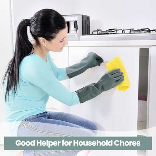 Jsocoah Cleaning Gloves for Dishwashing, 4/5 Pairs Reusable Kitchen Gloves for Wash, Household Cleaning Glove for Dishes Pet - color: Multicolor-4 Pairs