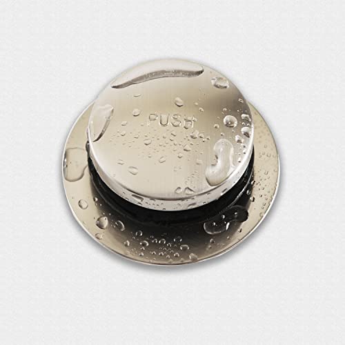 Tip-Toe Bathtub Drain Stopper with ABS Plastic Bushing, Fits in 1-1/2 Inch or 1-3/8 Inch Inner, Easy to Install, Satin Nickel - color: Satin Nickel