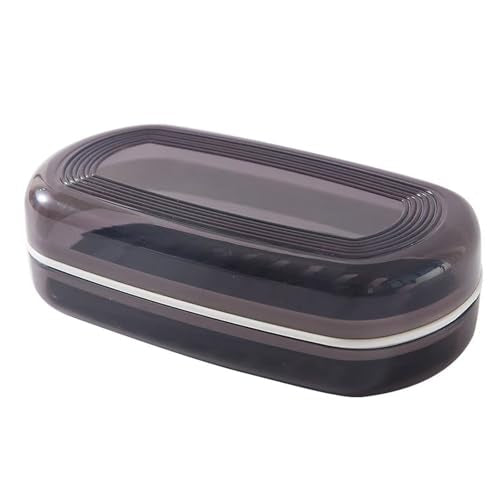 Shampoo Bar Holder Travel Case, Large Soap Holder for 5 Oz/10 Oz Oversized Bars, Soap Box with Draining Layer for Traveling Camping Gym Bathroom