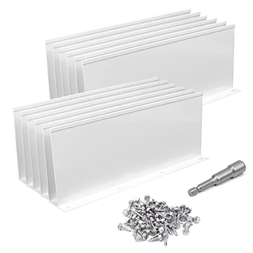 12 Pack Aluminum Gutter Valley Splash Guard,Keep Water from Overshooting The Gutter,for Valley,Corner,or Straight,10 inch Each Piece,White - color: White, size: 12 Pack