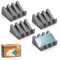 Self Draining Soap Dish Holder,Silicone Soap Dish,for Bathroom,Kitchen, Sponges，Can Extend Soap Life，Keep Soap Bars Dry and Easy Cleaning (Grey,4-Pack) - color: Grey,4-pack