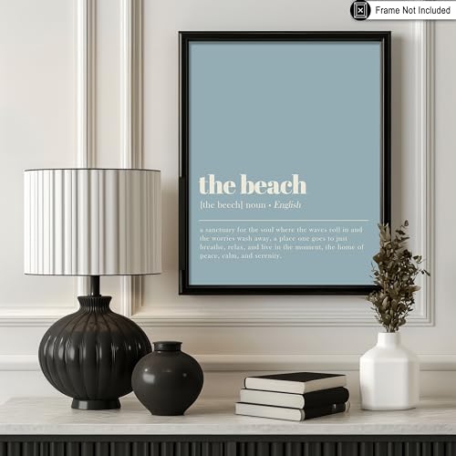 Poster Master Definition of The Beach Print - Typography Poster - Dictionary Art - Gift for Men & Women - Minimal Decor for Bedroom, Living Room or Dorm - 11x14 UNFRAMED Wall Art - color: Style03, size: 11"L x 14"W
