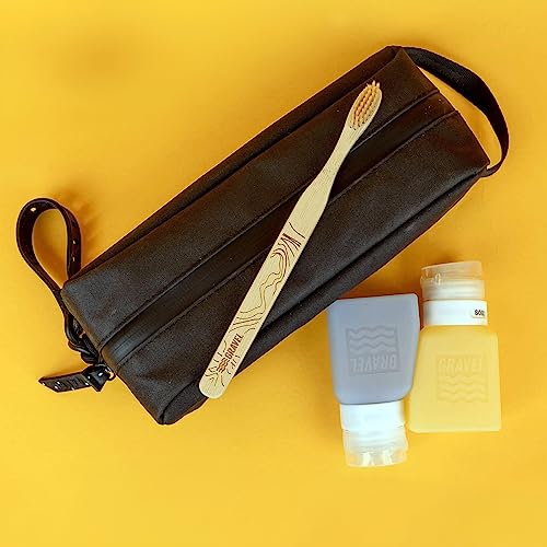 Gravel Silicone Travel Bottles for Toiletries 3oz (2-Pack) – Leakproof, BPA-Free, TSA Approved Travel Bottles with Label System for Shampoo, Conditioner, and Liquid Toiletries (Honey & Glacier) - color: Honey & Glacier