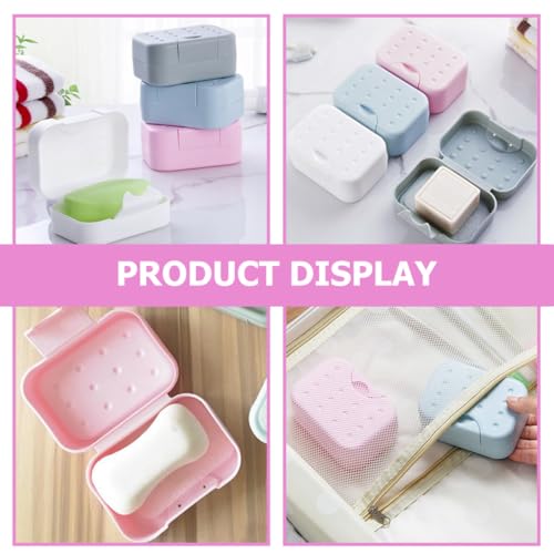 TOYANDONA 4pcs Travel Soap Box Set with Leakproof Lid Portable Plastic Bar Soap Holder Waterproof Washing Case for Bathroom and Outdoor Use