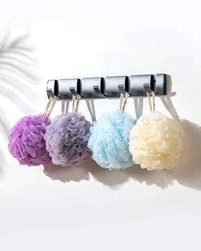 MTDLYICE Loofah Sponge, XXL Large Loofah 100g 4 Pack, Bath Sponge Soft Mesh Shower Loofah for Men, Body Scrub, Shower Pouf Bath Accessories, for Body Wash, Soap (Lavender) - style: Lavender