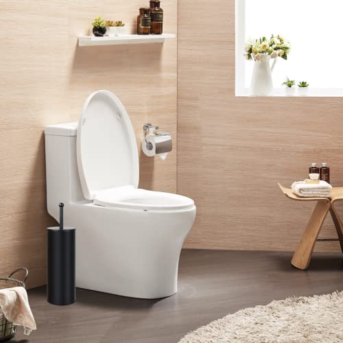 Bronze Toilet Plunger with Holder for Bathroom Metal Canister Holder Drip Cup, Heavy Duty, Deep Cleaning,Quick Dry Bronze - color: Bronze Plunger B