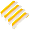 4 Pack 14 inch Car Drying Squeegee Longer Silicone Automotive Water Wiper Flexible Auto T-Bar Rubber Blade for Car Windshield Glass Window Bathroom Shower Squeegees Wash Tool (Yellow) - color: Yellow