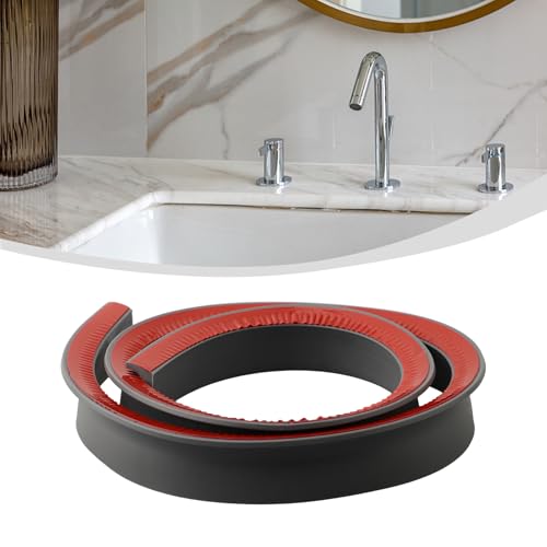 Water Barrier Strip For Shower And Bathroom, 30Mm Height Silicone Water Retention Strip And Wet Dry Separation For Curbless Showers, Wet And Dry Separation(Black 300cm)